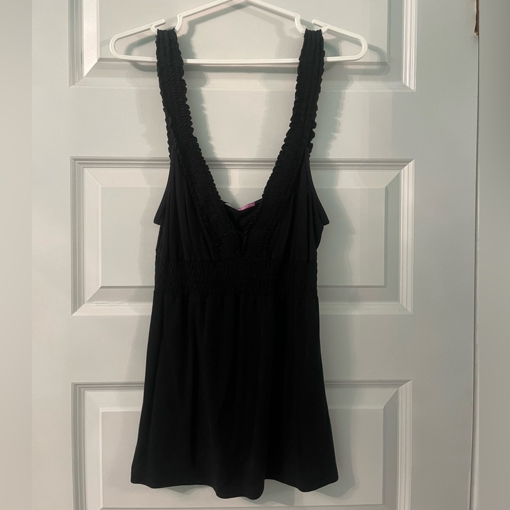 Smart set black empire waist tank top size XS